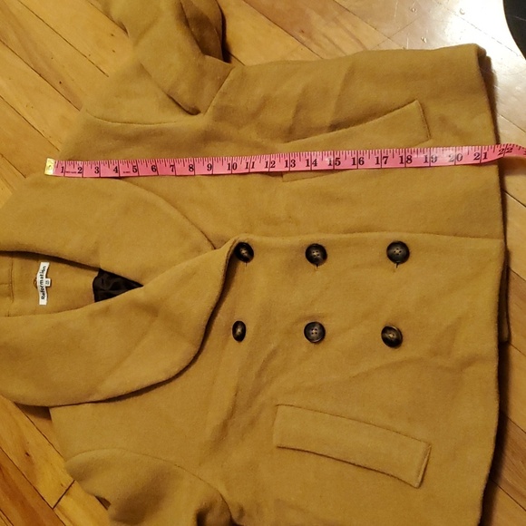 Reformation Scarlett Double Breast oversized coat. Wool blend. Yellow. Size XS. - Picture 14 of 15